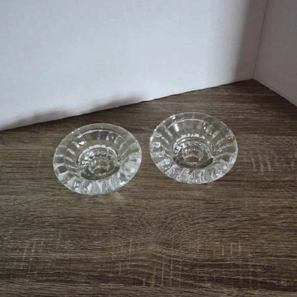 Vtg Glass Candlestick holders - Picture 2 of 7
